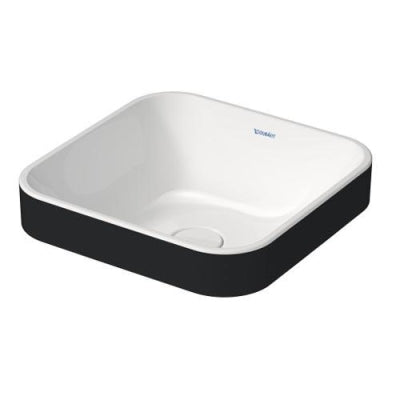 Duravit Lavabo Çanak Happy D.2 Plus 40 x 40 cm, İçi Beyaz Dışı Siyah 2359406100