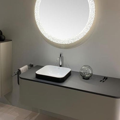Duravit Lavabo Çanak Happy D.2 Plus 40 x 40 cm, İçi Beyaz Dışı Siyah 2359406100