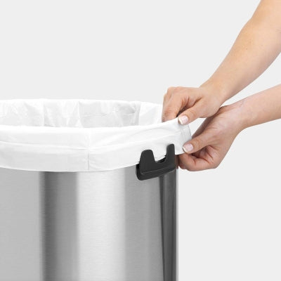 Brabantia Çöp Kutusu Büyük Boy 60 litre Push Bin Matt Steel 484520
