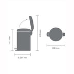 Brabantia Newicon Passion Kırmızı Çöp Kutusu 12 lt 112003