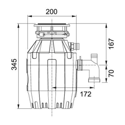 Franke Çöp Öğütücü TE-50 Turbo Elit 1/2 Hp