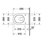 Duravit Klozet Özel Kutulu Starck 3 AsmaKapak Dahil45273900A1