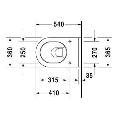 Duravit Klozet Özel Kutulu Starck 3 AsmaKapak Dahil45273900A1