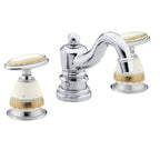 Kohler Lavabo Bataryası Antique Praire Flowers Desenli Porselen Volan