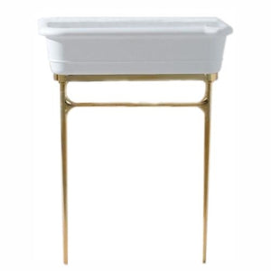 Systempool Lavabo Epoque Solid Surface Altın Rengi Ayak