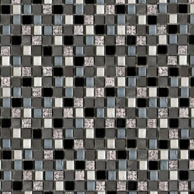 L'antic Colonial Duvar Mozaiği   Imperia Mix Silver Black S 29,8 x 29,8 cm