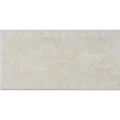 Zirconio Bordür Perlino Prometeo 1 Marfil 22,5 x 45 cm