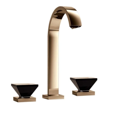 Jörger Empire Royal Crystal 3 Delikli Lavabo Bataryası Altın/Siyah