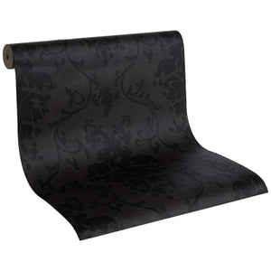 Duvar Kağıdı Antrasit Damask Desen D-DEPT Sorbonne - Vinil