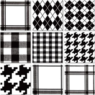 UnicaTarget Yer Duvar Karosu Mixed Black & White  20 x 20 cm