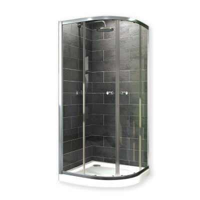 Hüppe Duş Kabini Oval X0 90 x 90 cm - 2 Sabit 2 Kayar Kapılı