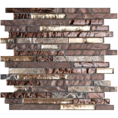L'antic Colonial Duvar Mozaiği Treasures Bronz Emperador Strip 29,2 x 30,4 cm