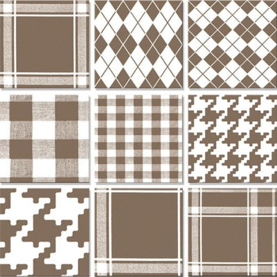 UnicaTarget Yer Duvar Karosu Mixed Brown & White  20 x 20 cm