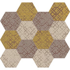 Unica Target Yer Duvar Karosu Etro Altıgen Mix 01  30 x 35 cm