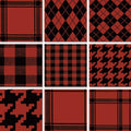 UnicaTarget Yer Duvar Karosu Mixed Black & Red  20 x 20 cm