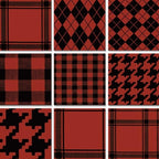 UnicaTarget Yer Duvar Karosu Mixed Black & Red  20 x 20 cm