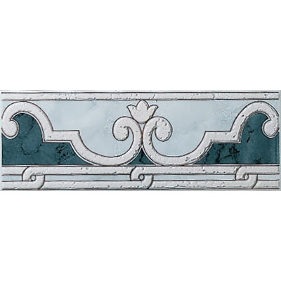 Zirconio Bordür Creta Giberti Celeste 10 x 27 cm