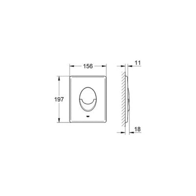 Grohe Gömme Rezervuar Kumanda Paneli ABS Krom - 38505000