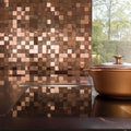 Antic Collanial Mozaik Metal Bronze 3D Cubes