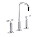 Kohler Lavabo Bataryası Puristic Çubuk Volan 3 Delikli Polished Krom