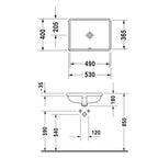 Duravit Lavabo Starck 3 Tezgah Altı Alpin Beyaz 0305490000
