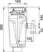 Franke Çöp Öğütücü SLIM-75 Elit slim 3/4 Hp