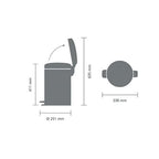 Brabantia Çöp Kutusu 12 litre Newicon Pedallı Şampanya Rengi 304446