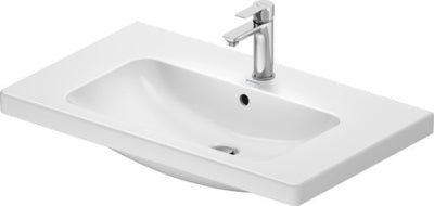 Duravit Lavabo D-Code Etejerli Tezgah Üstü 80 x 48 cm, Beyaz 23998000002