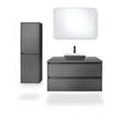 Duravit Lavabo Sıvıda Kare Çanak 40x40 cm Mat Beyaz/Koyu Gri 266001FI00