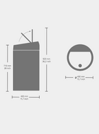Brabantia Çöp Kutusu Büyük Boy 60 lt Dokunmatik Matt Black 402548