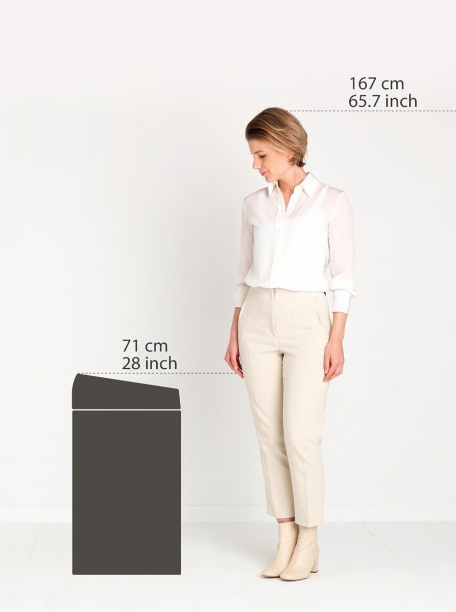Brabantia Çöp Kutusu Büyük Boy 60 lt Dokunmatik Matt Black 402548