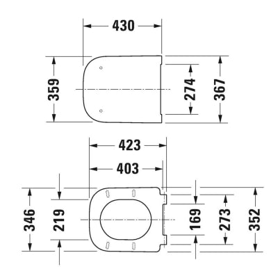 Duravit Klozet Kapağı Happy D.2 Amortisörlü Beyaz 64590095