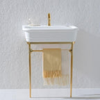 Systempool Lavabo Epoque Solid Surface Altın Rengi Ayak