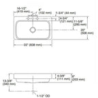 Kohler Eviye Verity Paslanmaz Çelik Tezgah Üstü  83.8 x 50.8 cm