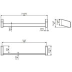 Sonia S3 Havluluk 32 cm,  Krom 124633
