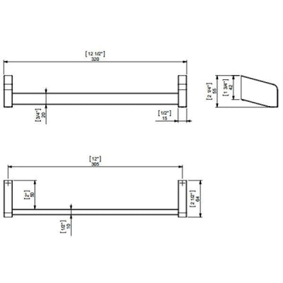 Sonia S3 Havluluk 32 cm,  Krom 124633