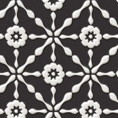Unica Target Bon Ton White on Black Yer-Duvar Karosu 20 x 20 cm