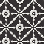 Unica Target Bon Ton White on Black Yer-Duvar Karosu 20 x 20 cm