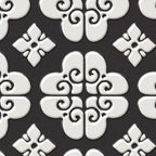 Unica Target Bon Ton White on Black Yer-Duvar Karosu 20 x 20 cm