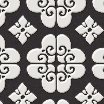 Unica Target Bon Ton White on Black Yer-Duvar Karosu 20 x 20 cm