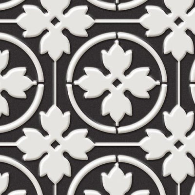 Unica Target Bon Ton White on Black Yer-Duvar Karosu 20 x 20 cm