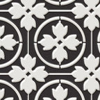 Unica Target Bon Ton White on Black Yer-Duvar Karosu 20 x 20 cm