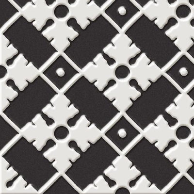 Unica Target Bon Ton White on Black Yer-Duvar Karosu 20 x 20 cm