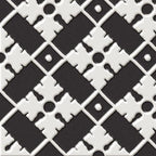 Unica Target Bon Ton White on Black Yer-Duvar Karosu 20 x 20 cm