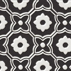 Unica Target Bon Ton White on Black Yer-Duvar Karosu 20 x 20 cm
