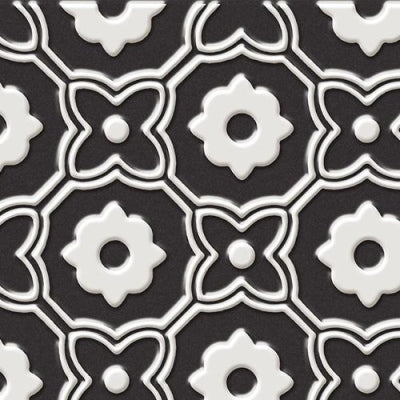 Unica Target Bon Ton White on Black Yer-Duvar Karosu 20 x 20 cm