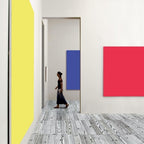 14oraitaliana Parke Seramik Uonuon White  Negative Nero 20 x 120 cm Kutu İçi 0,96  m2