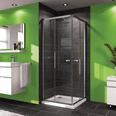 Hüppe Duş Kabini Kare X0 90 x 90 cm - 2 Sabit 2 Kayar Kapılı