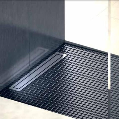 Evi Metal Duş Kanalı HighLine 50 lik Çıkışlı 30 cm Satine Yüzey