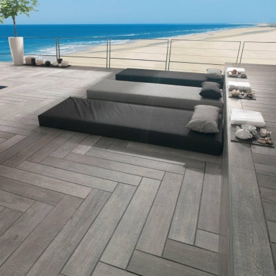 Porcelanosa Parke Seramik Oxford Antracita Antislip  14,3 x 90 cm